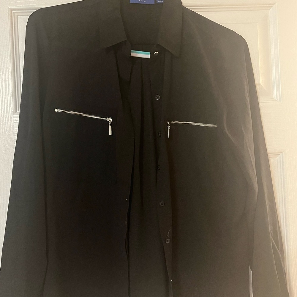 APT.9 Classic Black Blouse